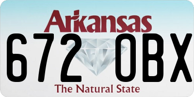 AR license plate 672OBX
