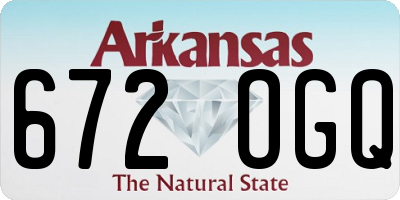 AR license plate 672OGQ