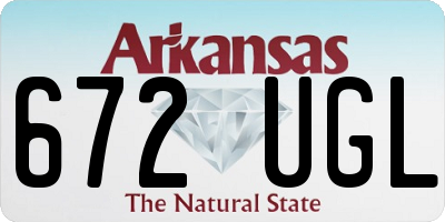 AR license plate 672UGL