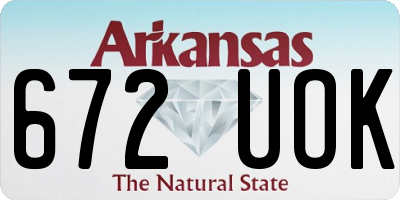 AR license plate 672UOK