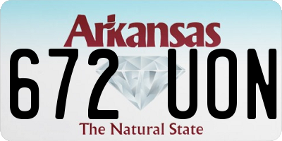 AR license plate 672UON