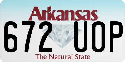AR license plate 672UOP
