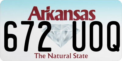 AR license plate 672UOQ