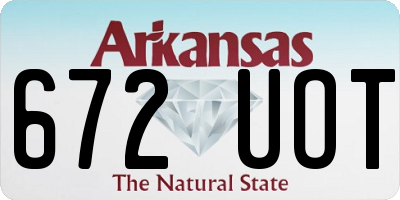 AR license plate 672UOT