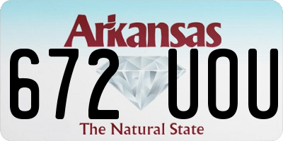 AR license plate 672UOU