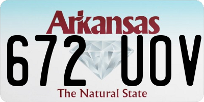 AR license plate 672UOV