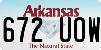 AR license plate 672UOW