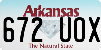AR license plate 672UOX
