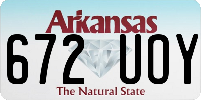 AR license plate 672UOY