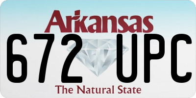 AR license plate 672UPC