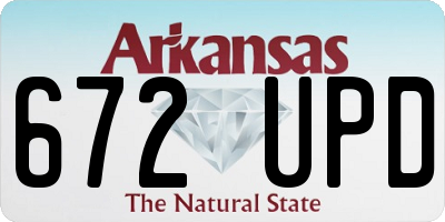 AR license plate 672UPD