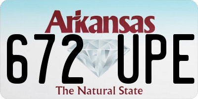 AR license plate 672UPE