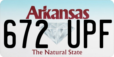 AR license plate 672UPF