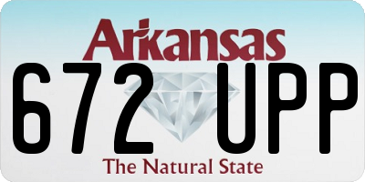 AR license plate 672UPP
