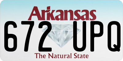 AR license plate 672UPQ