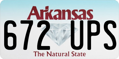 AR license plate 672UPS