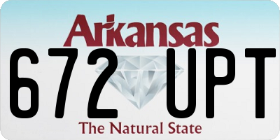 AR license plate 672UPT