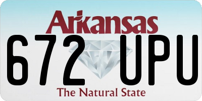 AR license plate 672UPU