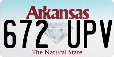 AR license plate 672UPV