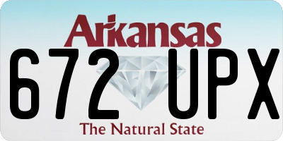 AR license plate 672UPX