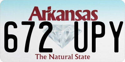 AR license plate 672UPY