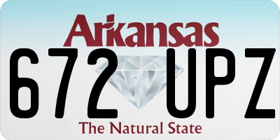 AR license plate 672UPZ