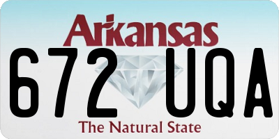 AR license plate 672UQA
