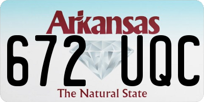 AR license plate 672UQC