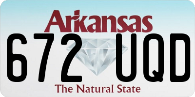 AR license plate 672UQD