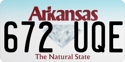 AR license plate 672UQE