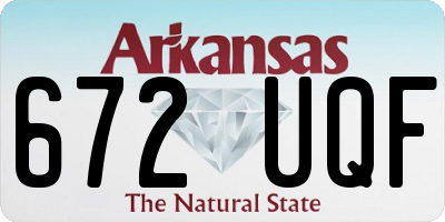 AR license plate 672UQF
