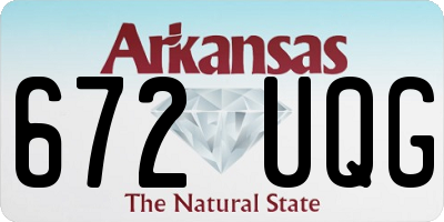 AR license plate 672UQG