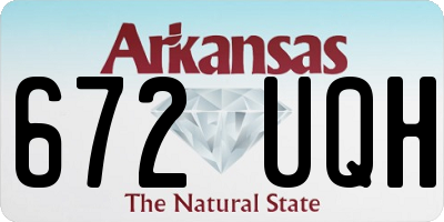 AR license plate 672UQH