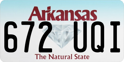 AR license plate 672UQI