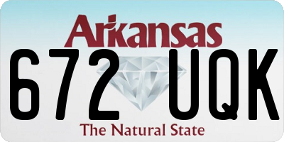 AR license plate 672UQK