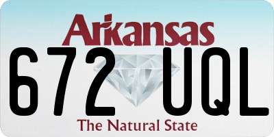 AR license plate 672UQL