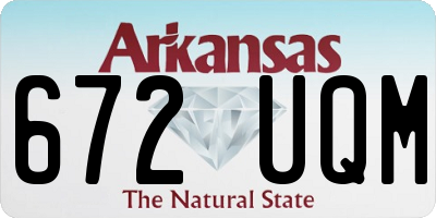 AR license plate 672UQM