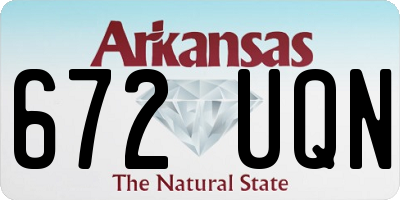 AR license plate 672UQN