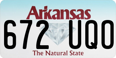 AR license plate 672UQO