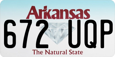 AR license plate 672UQP
