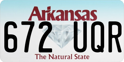 AR license plate 672UQR