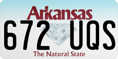 AR license plate 672UQS