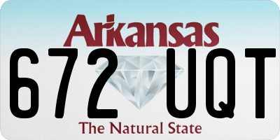 AR license plate 672UQT