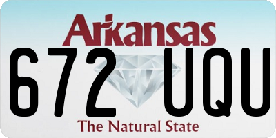 AR license plate 672UQU