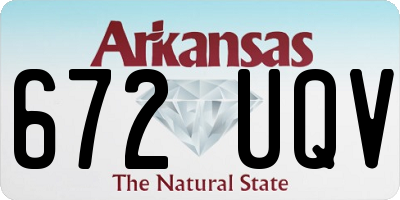 AR license plate 672UQV