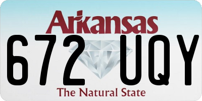 AR license plate 672UQY