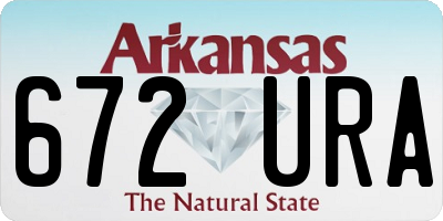 AR license plate 672URA