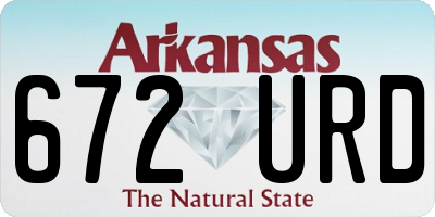 AR license plate 672URD