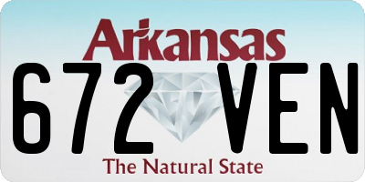 AR license plate 672VEN