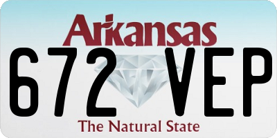 AR license plate 672VEP